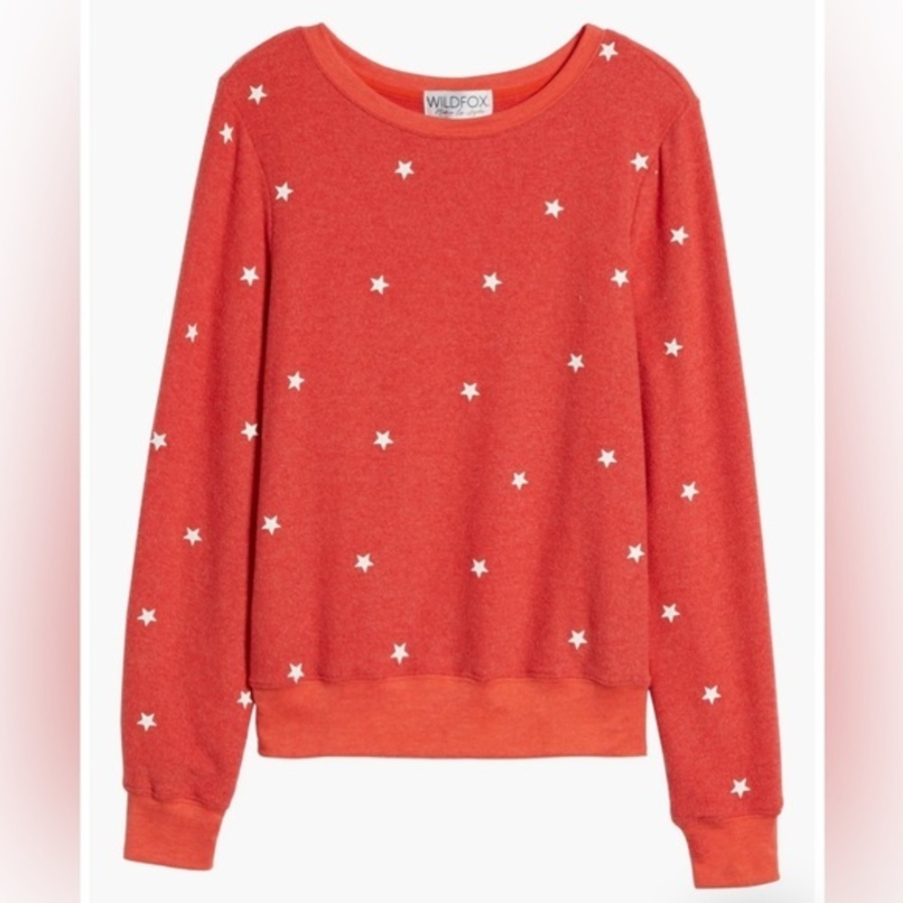 NWOT Wildfox Sweater Pullover-Star Baggy Beach Pullover -Size M-RARE